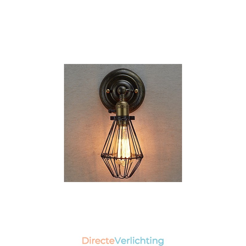 Vintage Stijl Industriële Openen en Sluiten Licht Wandlamp Kooilamp Loft Herstellende Oude Manieren Wandlamp