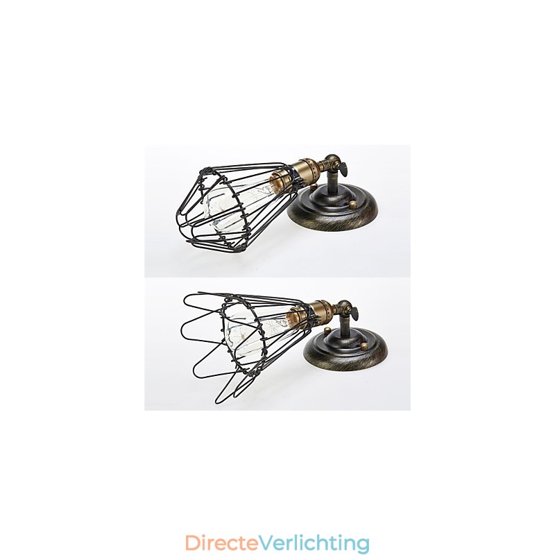 Vintage Stijl Industriële Openen en Sluiten Licht Wandlamp Kooilamp Loft Herstellende Oude Manieren Wandlamp