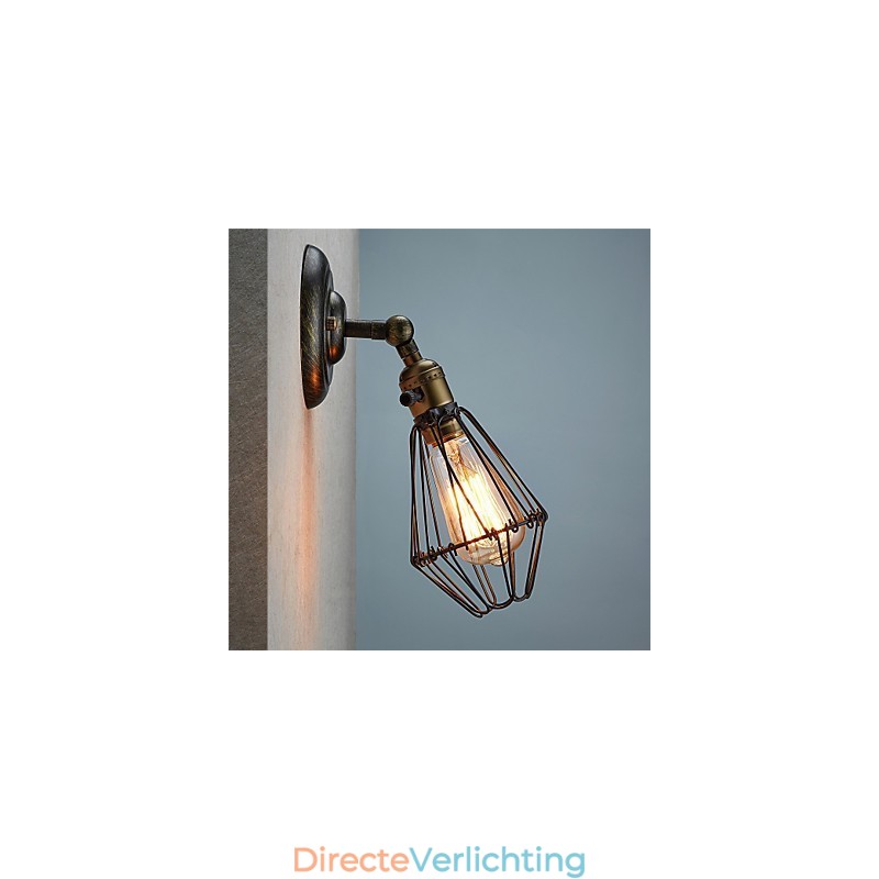 Vintage Stijl Industriële Openen en Sluiten Licht Wandlamp Kooilamp Loft Herstellende Oude Manieren Wandlamp