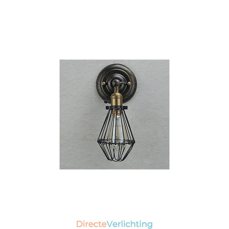 Vintage Stijl Industriële Openen en Sluiten Licht Wandlamp Kooilamp Loft Herstellende Oude Manieren Wandlamp