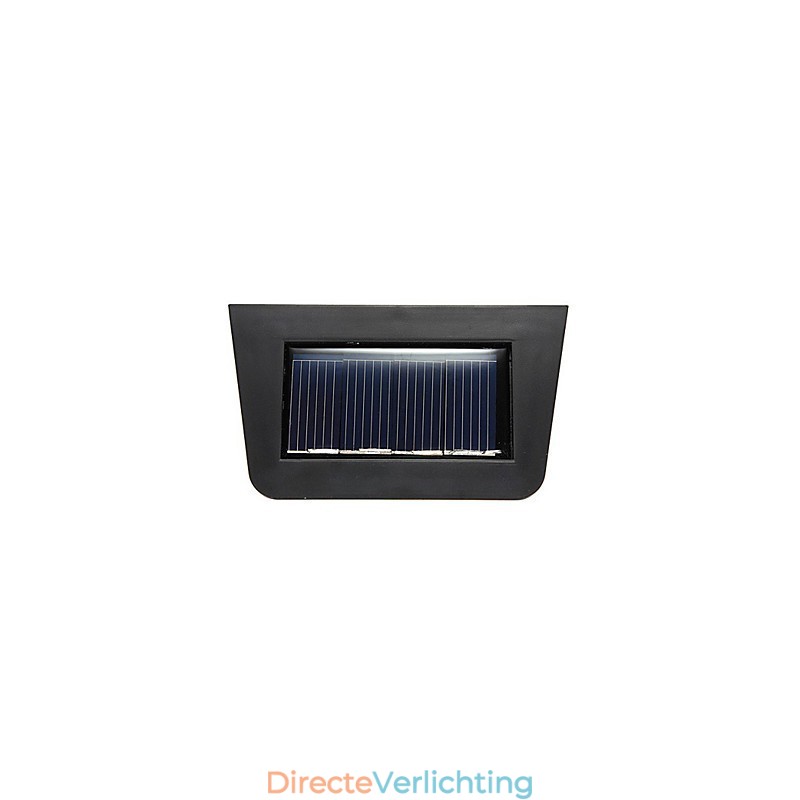 Warme gele zonne-energie wandlamp met 2 lantaarns voor op het dek