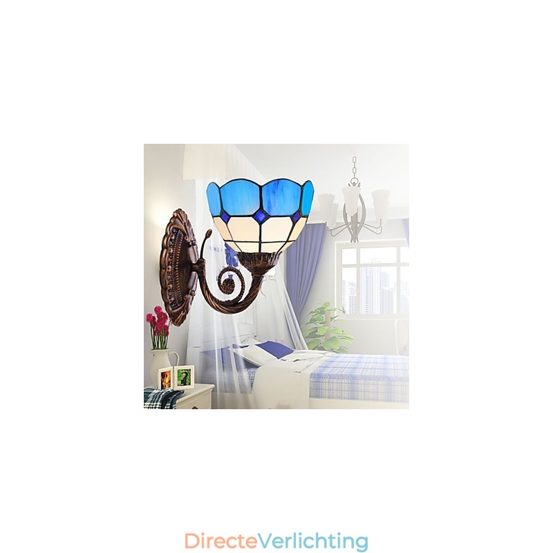 Europa Type Herstellende Oude Manieren Wandlamp Creatieve Mediterrane Glazen Verlichting