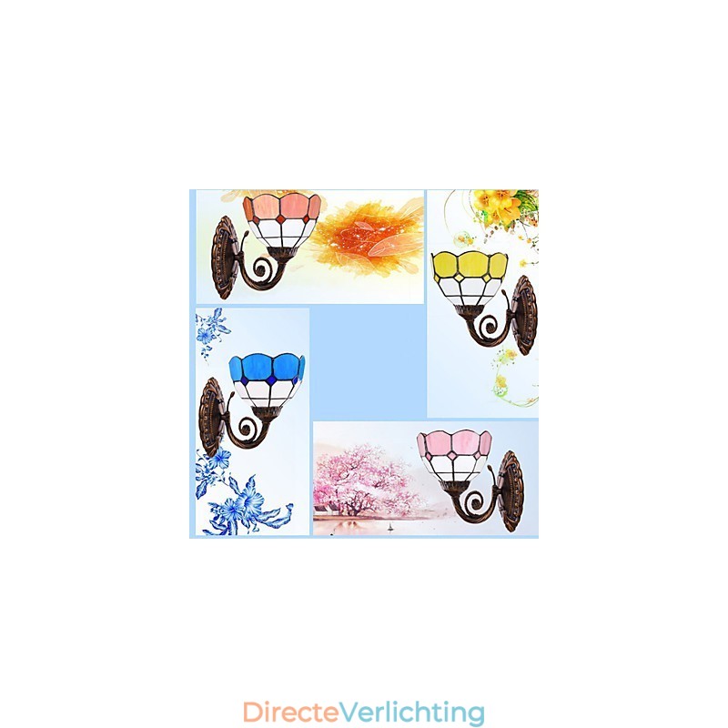 Europa Type Herstellende Oude Manieren Wandlamp Creatieve Mediterrane Glazen Verlichting