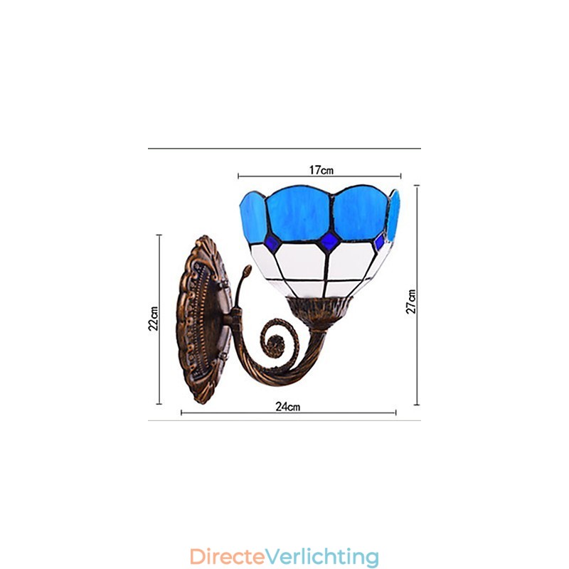 Europa Type Herstellende Oude Manieren Wandlamp Creatieve Mediterrane Glazen Verlichting