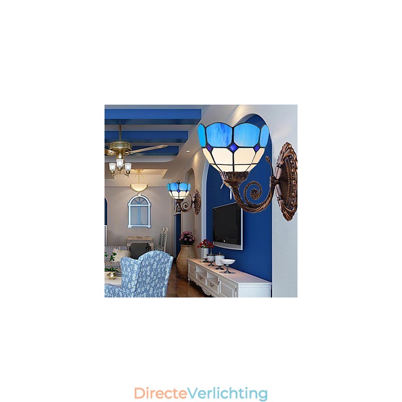 Europa Type Herstellende Oude Manieren Wandlamp Creatieve Mediterrane Glazen Verlichting