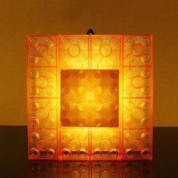 Creatieve blokken frame lichtgekleurde schattige kleine cadeaus wandlamp riem haak verlichting