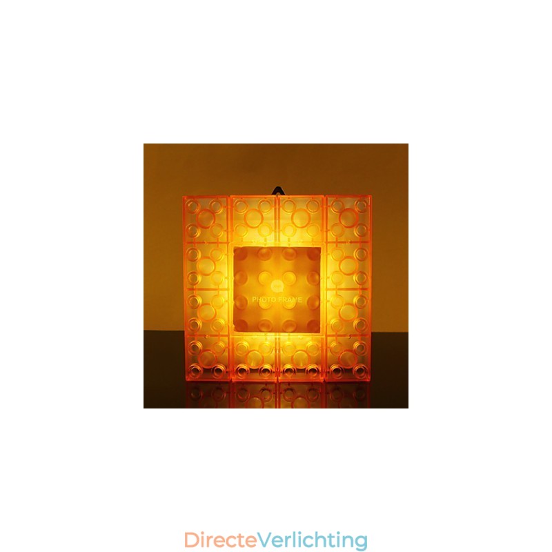 Creatieve blokken frame lichtgekleurde schattige kleine cadeaus wandlamp riem haak verlichting