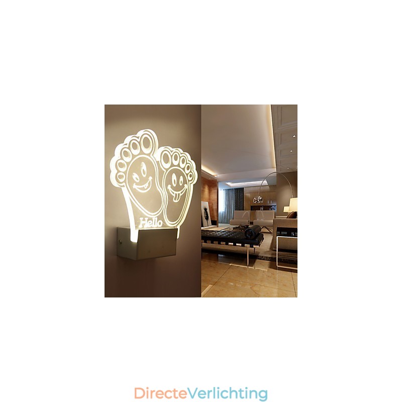 Acryl Wandlamp PVC Lamp Licht Chip Modern Hedendaags Metaal