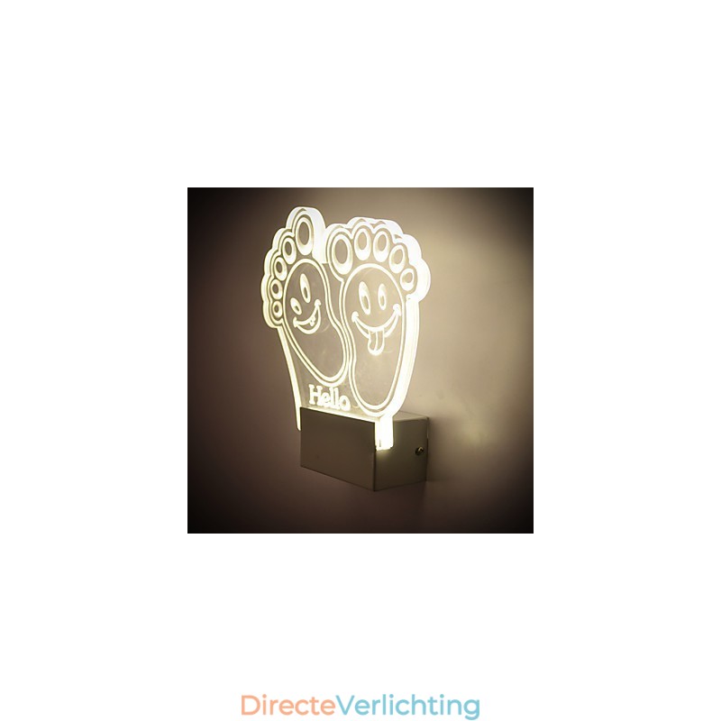 Acryl Wandlamp PVC Lamp Licht Chip Modern Hedendaags Metaal