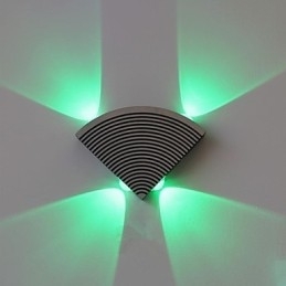 Ventilator Wandlamp Vier Lichten Groen Aluminium Acryl