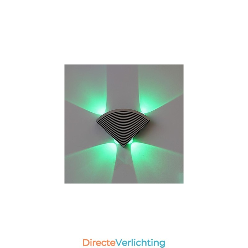 Ventilator Wandlamp Vier Lichten Groen Aluminium Acryl