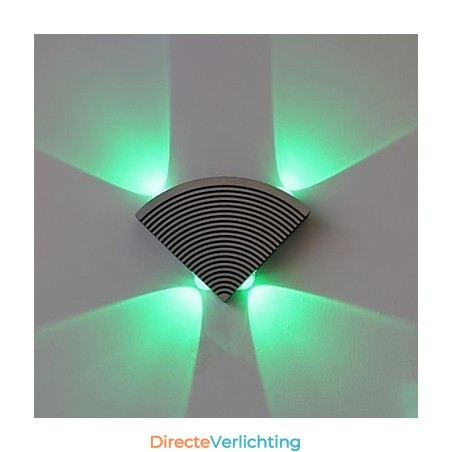 Ventilator Wandlamp Vier Lichten Groen Aluminium Acryl Ventilator Wandlamp Vier Lichten Groen Aluminium Acryl