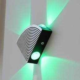 Ventilator Wandlamp Vier Lichten Groen Aluminium Acryl
