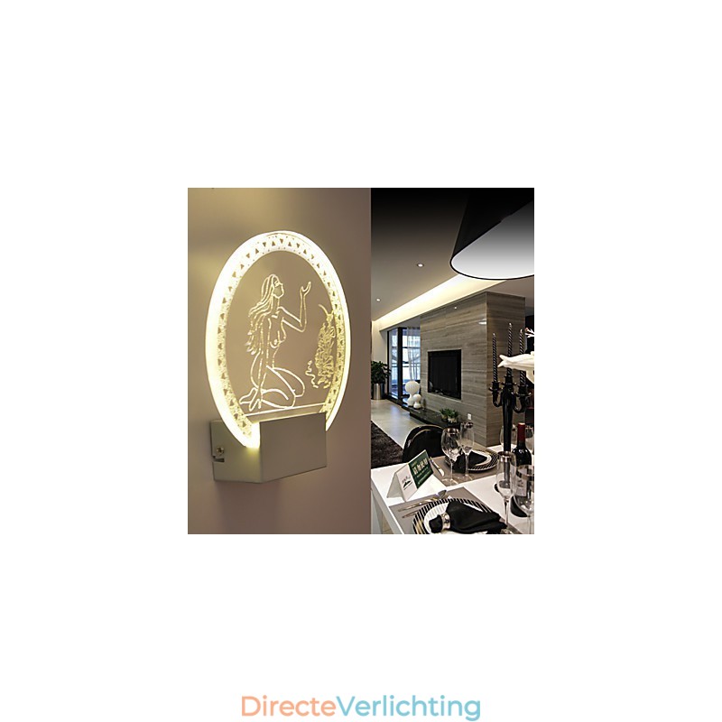 Acryl Wandlamp PVC Lamp Licht Chip Modern Hedendaags Metaal 5W