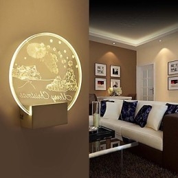 Acryl Wandlamp PVC Lamp Licht Modern Hedendaags Metaal