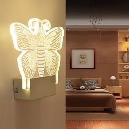 Acryl Wandlamp PVC Lamp Licht Modern Hedendaags Metaal