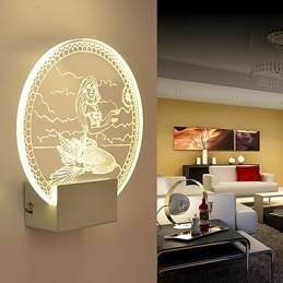 Acryl Wandlamp PVC Lamp Licht Modern Hedendaags Metaal