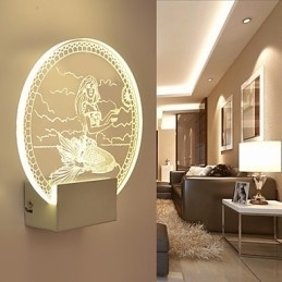 Acryl Wandlamp PVC Lamp Licht Modern Hedendaags Metaal