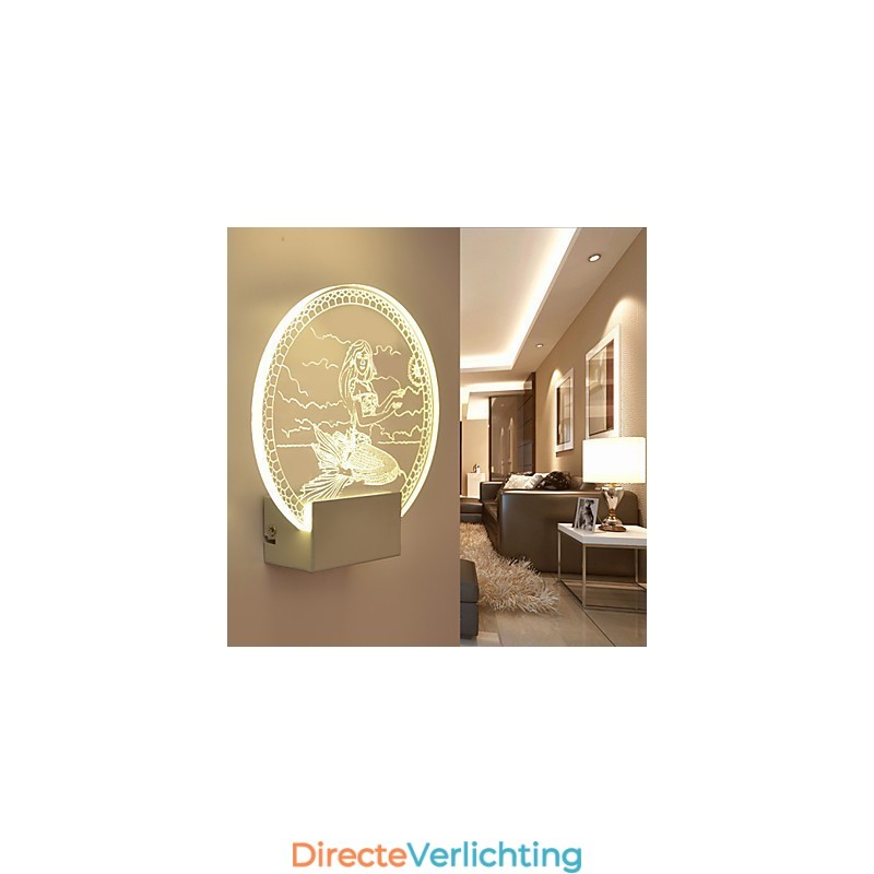 Acryl Wandlamp PVC Lamp Licht Modern Hedendaags Metaal