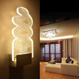 Acryl Wandlamp PVC Lamp Licht Chip Modern Hedendaags Metaal
