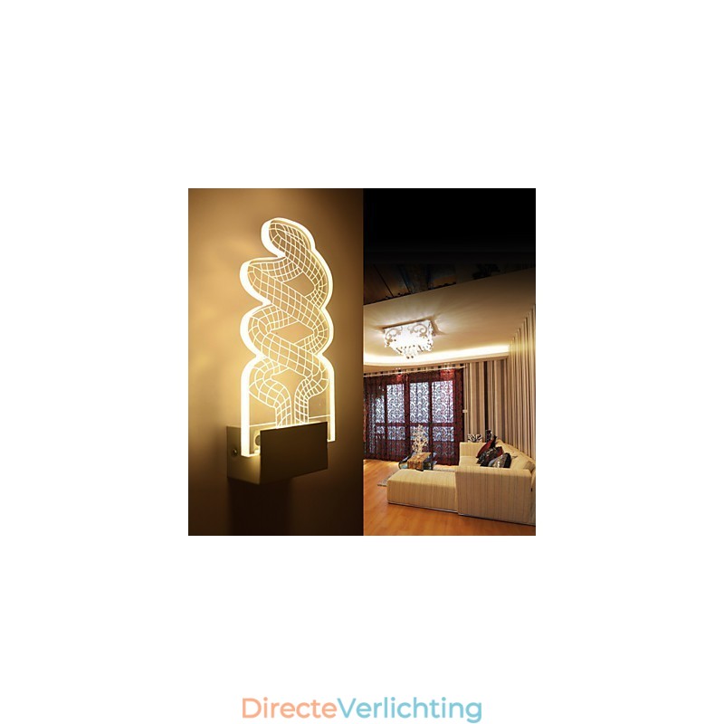 Acryl Wandlamp PVC Lamp Licht Chip Modern Hedendaags Metaal