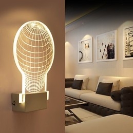 Acryl Wandlamp PVC Lamp Licht Chip Modern Hedendaags Metaal