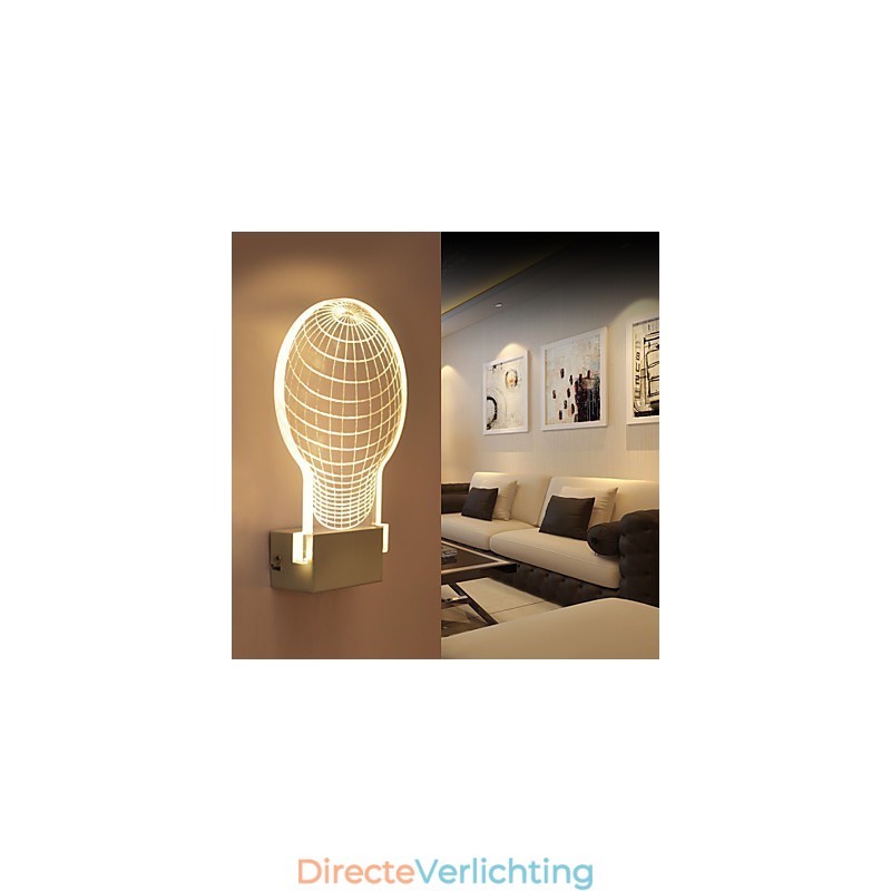 Acryl Wandlamp PVC Lamp Licht Chip Modern Hedendaags Metaal