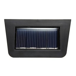 Warme gele zonne-energie wandlamp met 2 lantaarns voor op het dek