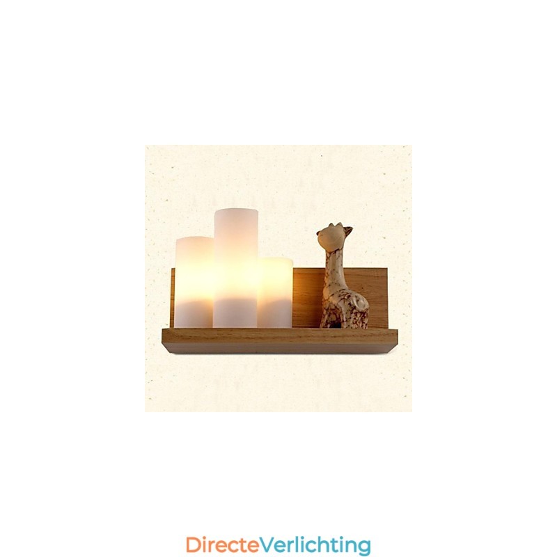 Wandlamp Drie Lichten en Glas