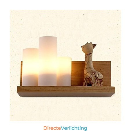 Wandlamp Drie Lichten en Glas Wandlamp Drie Lichten en Glas