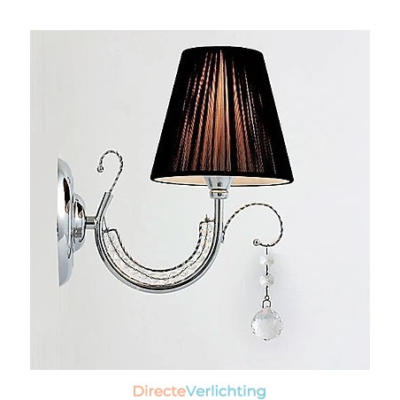 Moderne wandlamp met stoffen kap kroonluchter stijl arm kristal druppel Moderne wandlamp met stoffen kap kroonluchter stijl arm kristal druppel