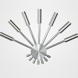 Moderne wandlamp met strooilicht, waaiervormig, 7 metalen stokjes, chique stijl