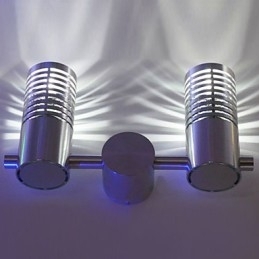 Moderne wandlamp met strooilicht 2 cilinder barrièrelaag lichtstraal