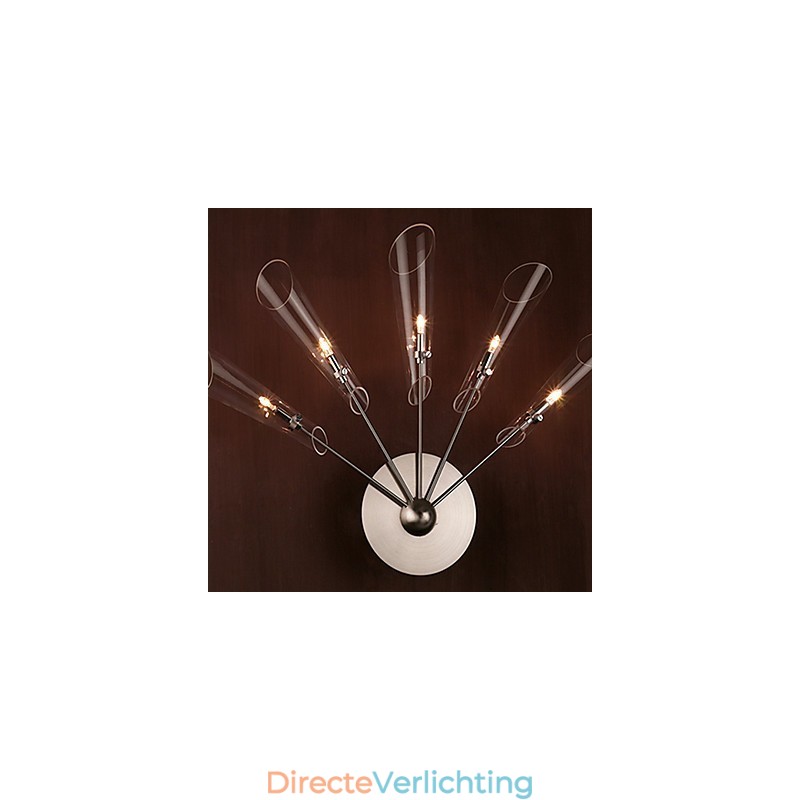 Artistieke Kristallen Wandlamp met 5 Lampen