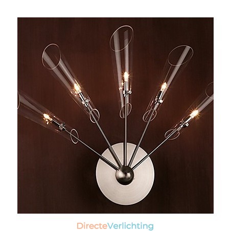 Artistieke Kristallen Wandlamp met 5 Lampen Artistieke Kristallen Wandlamp met 5 Lampen