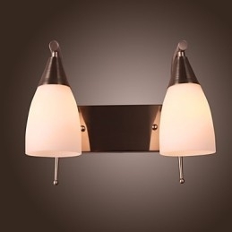 2-lichts wandlamp in witte kap