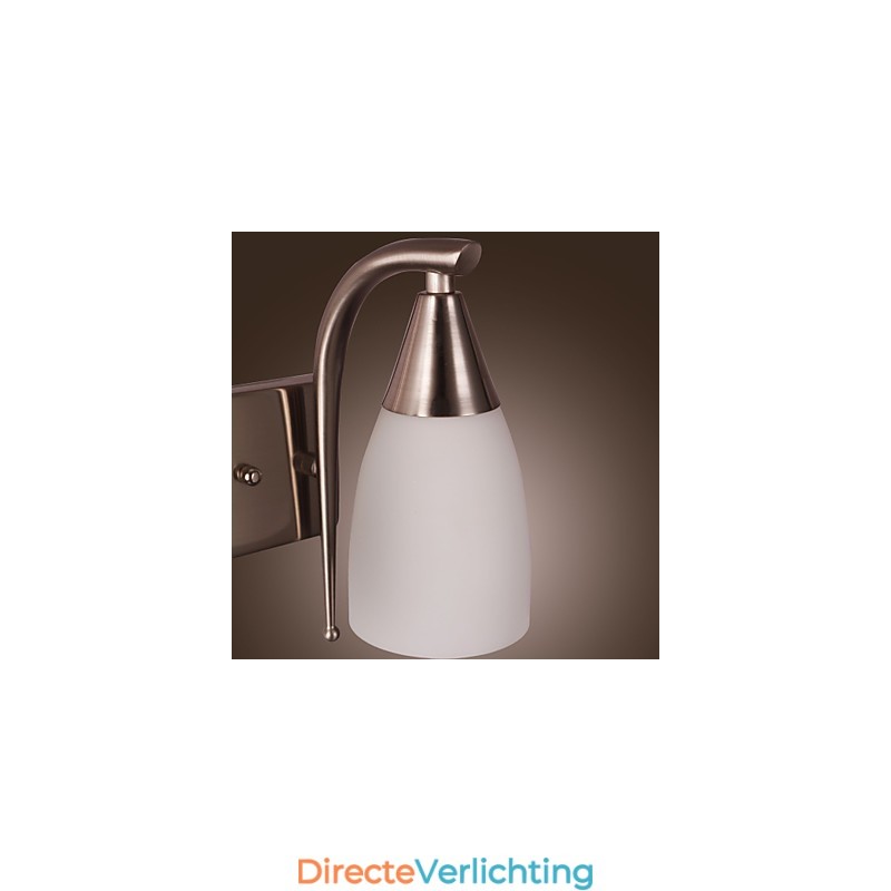 2-lichts wandlamp in witte kap