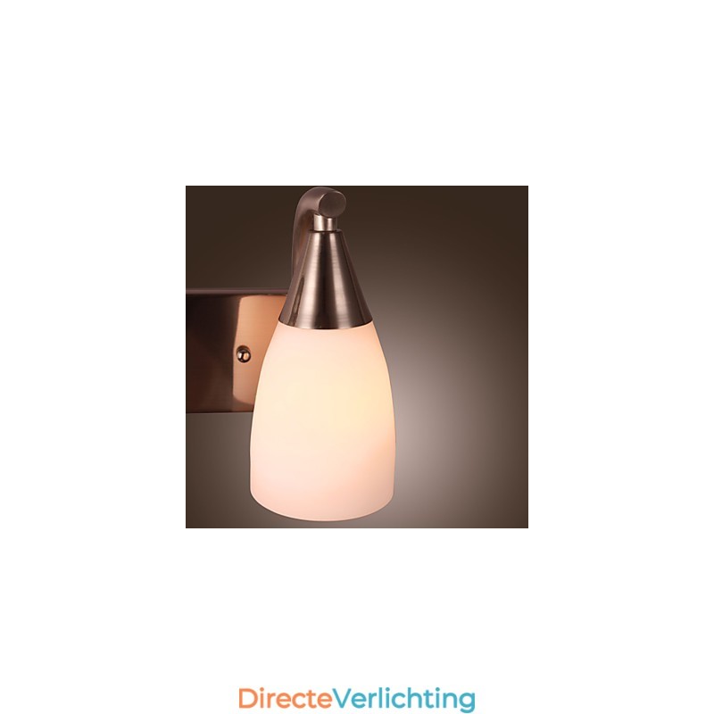 2-lichts wandlamp in witte kap