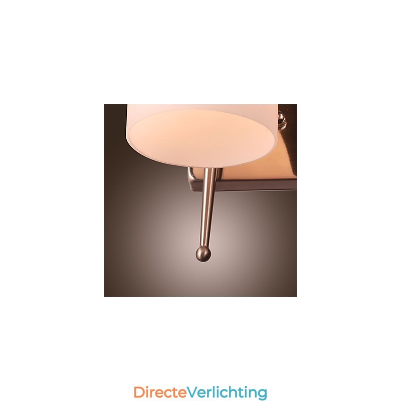 2-lichts wandlamp in witte kap