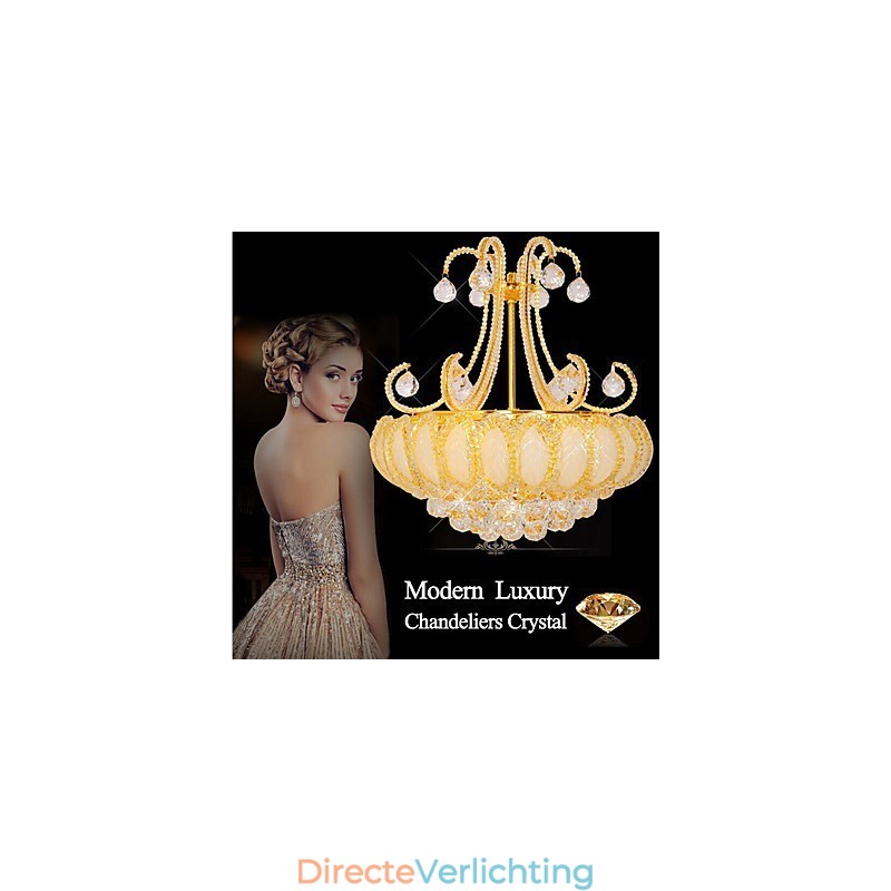 Moderne luxe kroonluchter kristallen hanglamp diameter 50 cm bevat 8 lampen