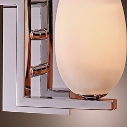 Kristallen wandlamp met 2 lampen in flesvormige kap