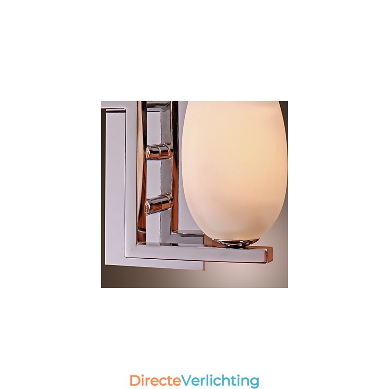 Kristallen wandlamp met 2 lampen in flesvormige kap