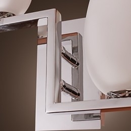 Kristallen wandlamp met 2 lampen in flesvormige kap