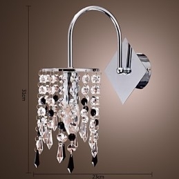 Wandlamp met elegante kristallen druppel