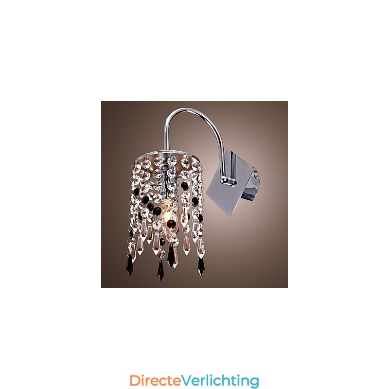 Wandlamp met elegante kristallen druppel