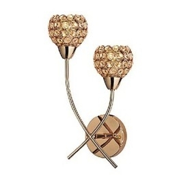 Kristal Gouden Wandlamp In 2 Lichten