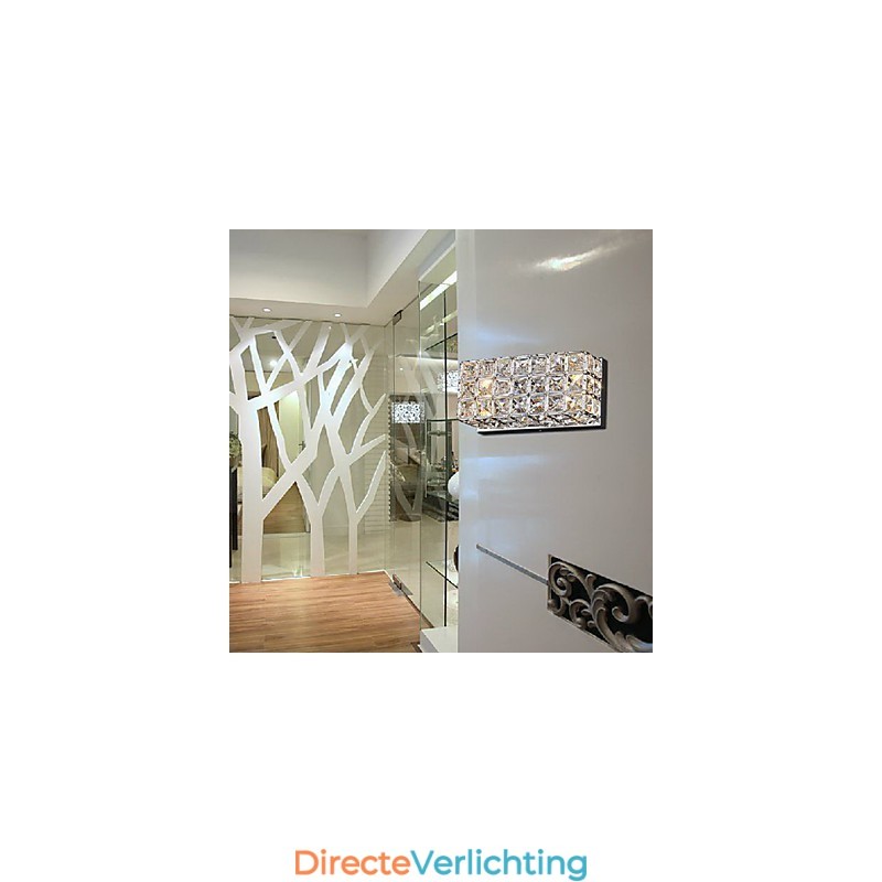 Kristallen vierkante wandlamp in galvanisatieproces