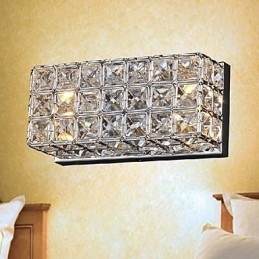 Kristallen vierkante wandlamp in galvanisatieproces