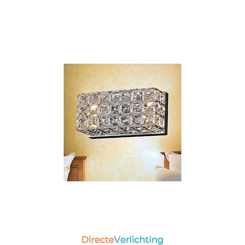 Kristallen vierkante wandlamp in galvanisatieproces