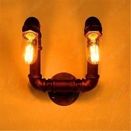 Amerikaanse Bar Xiang Slaapkamer Gangpad Waterpijp Wandlamp Retro Industriële IJzeren Wandlamp
